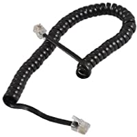 CABLEPELADO Cable telefonico Espiral 4 Hilos rj10 7 M Negro